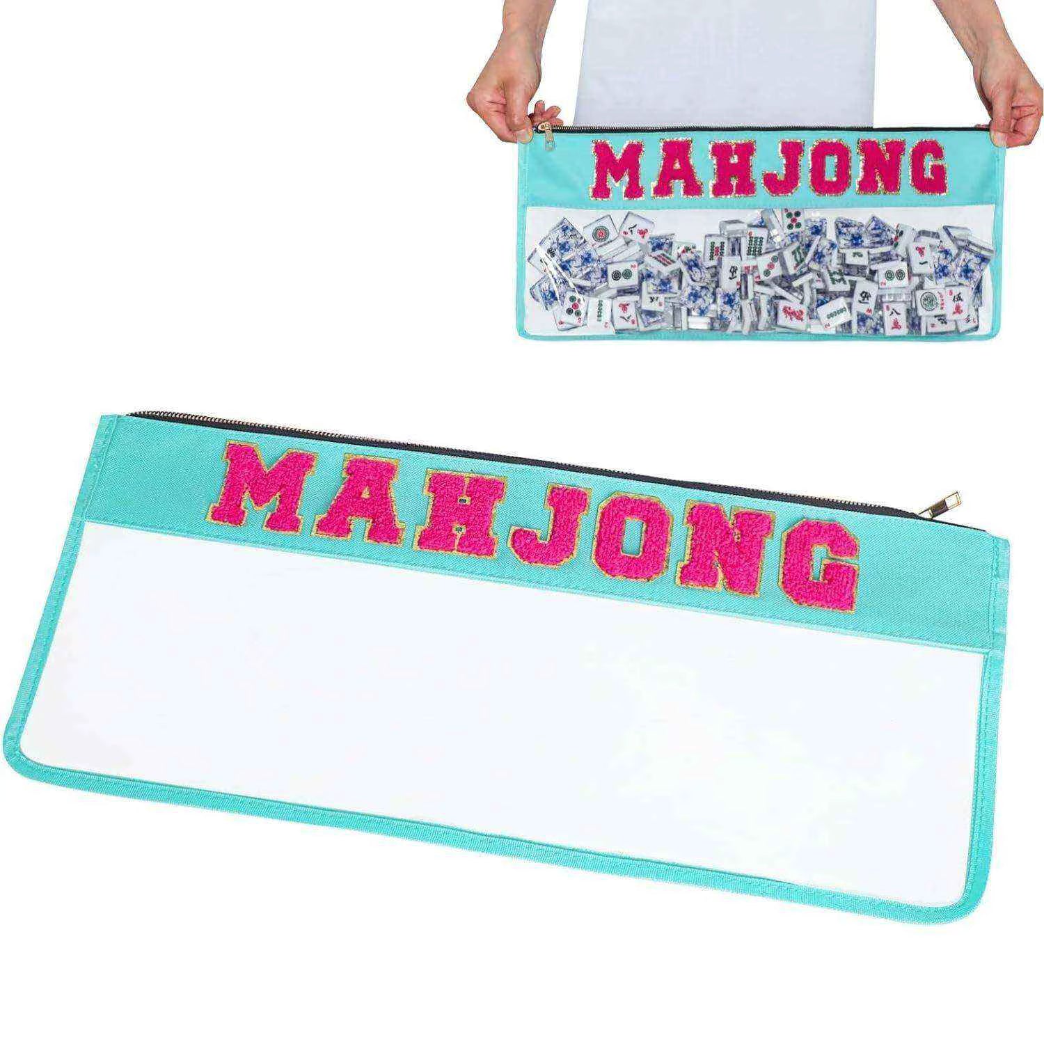 Mahjongg Tile Bag in Blue or Pink