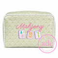 Soft Sage Green Clear Coat Tile or Cosmetic Bag by Ashleigh Design Co.