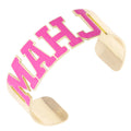 Pink Mahj Varsity Cuff Bracelet by Canvas Style