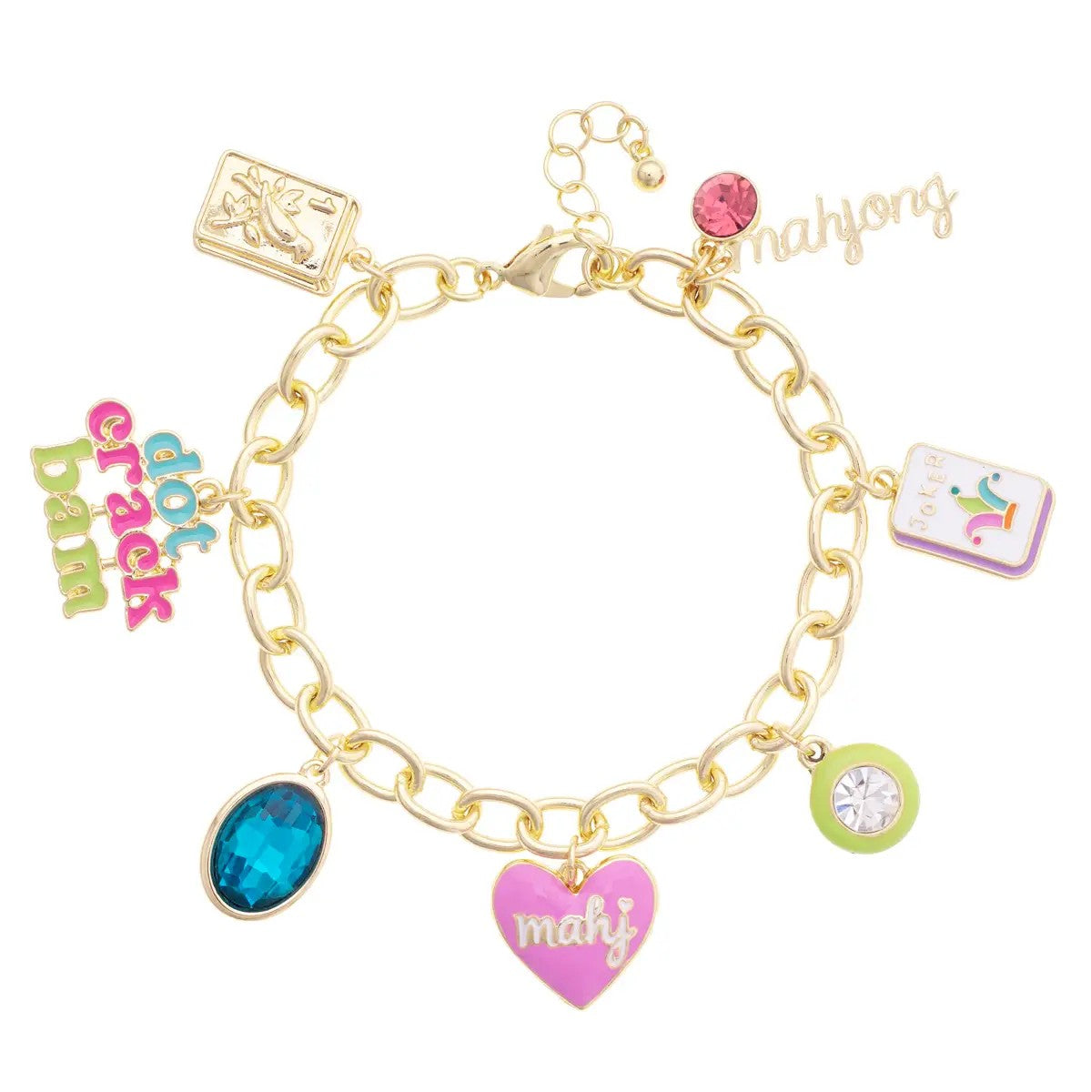 I'm just a Mahj Girl Enamel Charm Bracelet