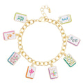 Wanna Mahj? Enamel Charm Bracelet by Canvas Style