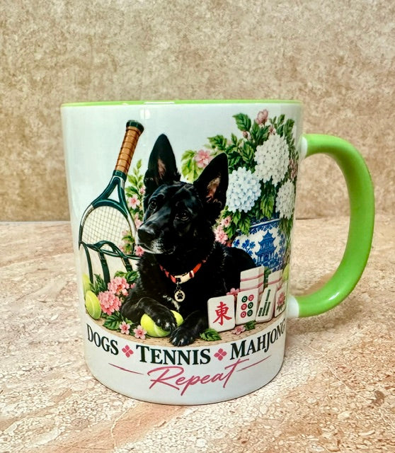 Dogs*Tennis*Mahjong*Repeat Coffee Cups