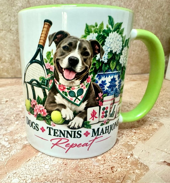 Dogs*Tennis*Mahjong*Repeat Coffee Cups