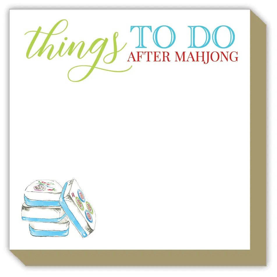 Things To Do After Mahjong Notepad by Rosanne Beck