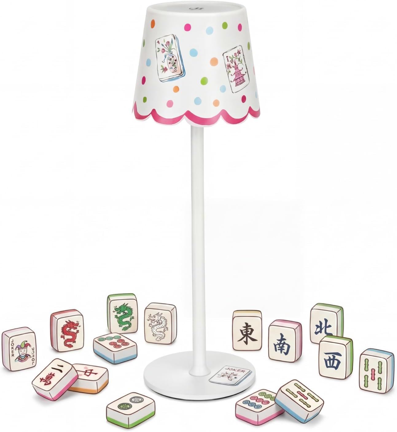 Confetti Mahjong Tile LED Table Lamp