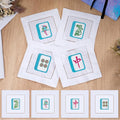 Mahjongg Tile Linen Coasters, set of 4