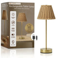 Woven Rattan LED Table Lamp